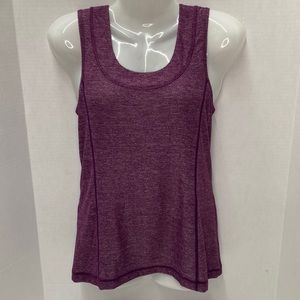 Women's LULULEMON Athletica HEATHERED BURGUNDY Ruffle Back YOGA Tank TOP  8